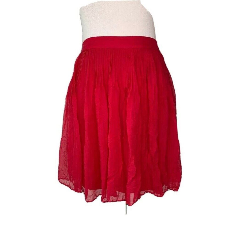 Alice + Olivia Skirt Pink Pleated Knee Length 6
